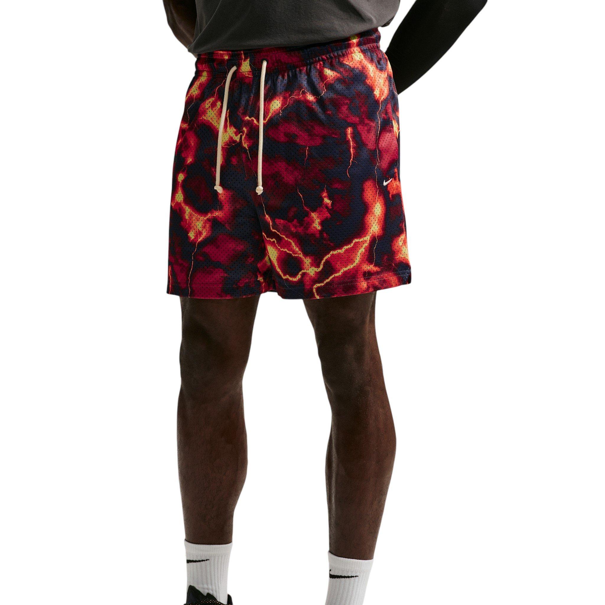 Nike Men's Standard Issue Marble Dri-FIT 5" Mesh Basketball Shorts - RED